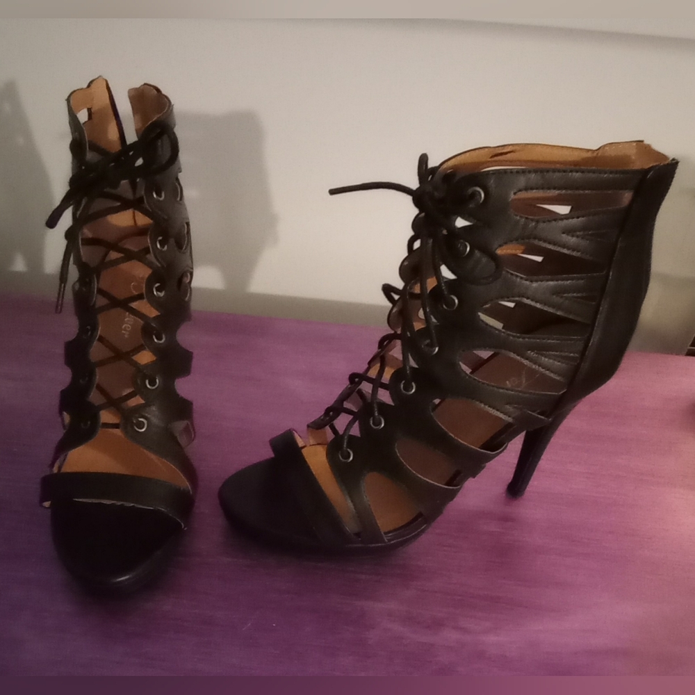 Forever lace up heels